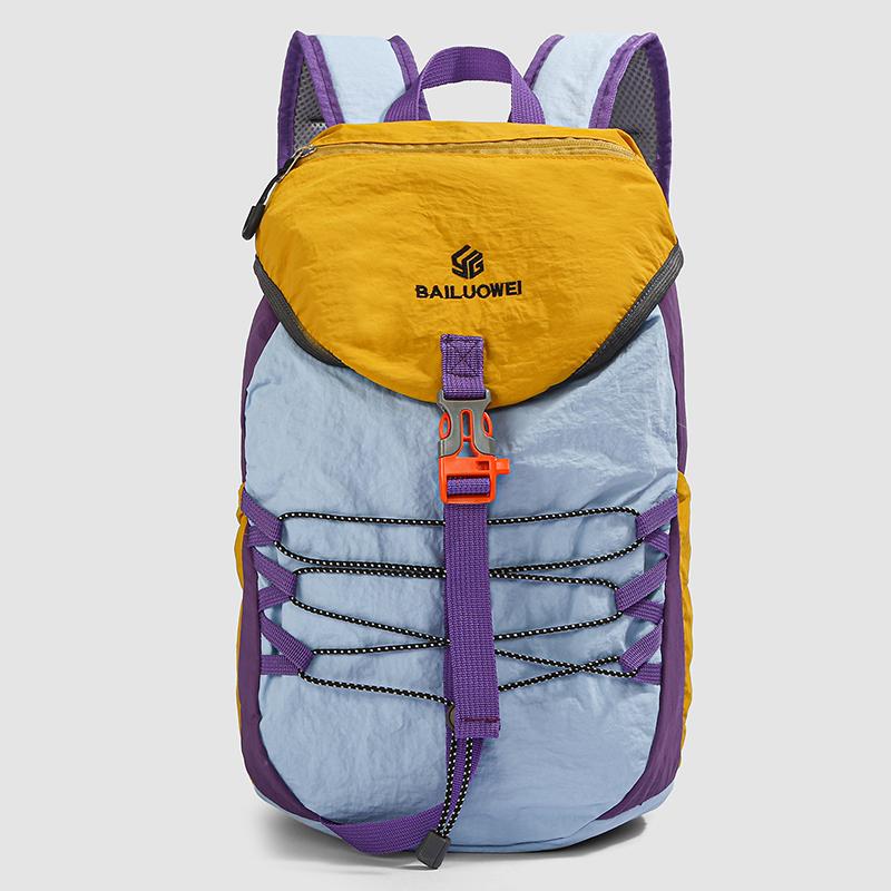 

Color Block Outdoor Backpack Commuter Lightweight Travel Sports Backpack Large Capacity Schoolbag жовтий/синій