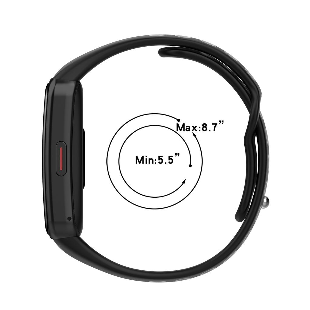 Weiches Silikon-Sportarmband für Huawei Band 6, zweifarbig, Smart-Armband, Ersatzarmband aus TPU für Honor Band 6