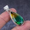 Natural Tourmaline Gemstone Handmade 925 Sterling Silver Gift Pendant 1.77" t7I33