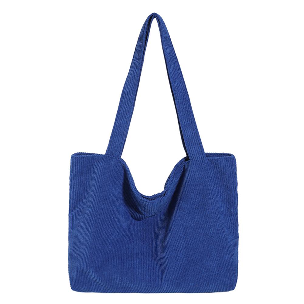 Damen Cord-Einkaufstasche, Winter-Umhängetasche, große Schultertasche, einfarbig, Hobo-Tasche