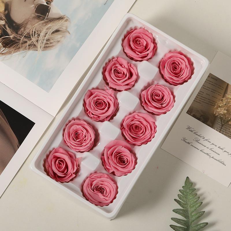 Grade B 3-4 Roses 10 Flowers Dried Flowers Unicorn Valentine's Day DIY Gift Box Material Pack Immortal Flower Bouquet