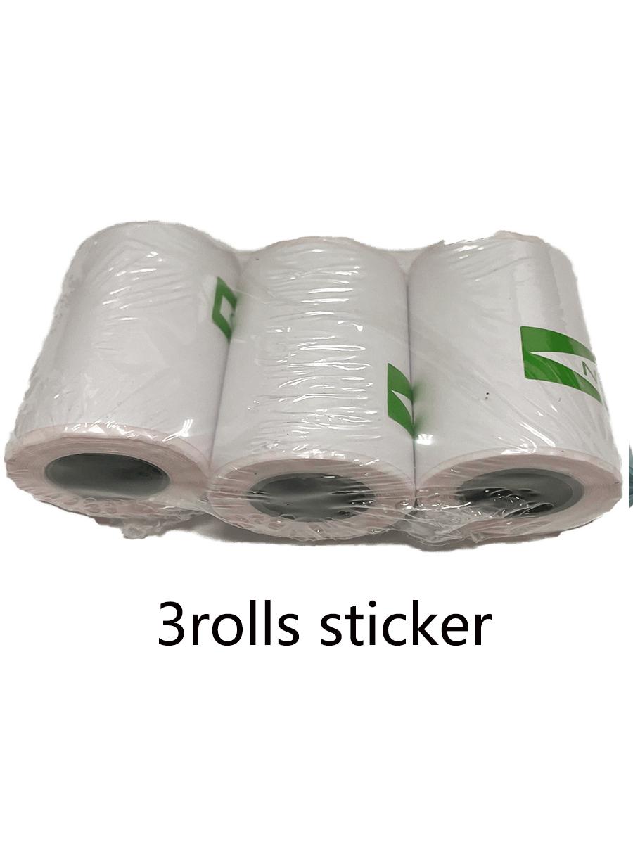 Mini Printer Sticker Paper, Thermal Paper Rolls For c9/c15/c17/c20/x5 and Mini Printer, Smooth Color Self-Adhesive Paper 30X57mm