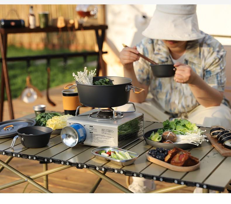 Ultra-Light 5-Piece Anodized Aluminum Camping Cookware Set