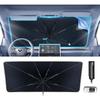 Helloleiboo [2025 Upgraded] Car Windshield Sun Shade Umbrella 61"X 34" Windshield Sun Shade Foldable 5-Layer Thickened Vinyl Coating Reflective