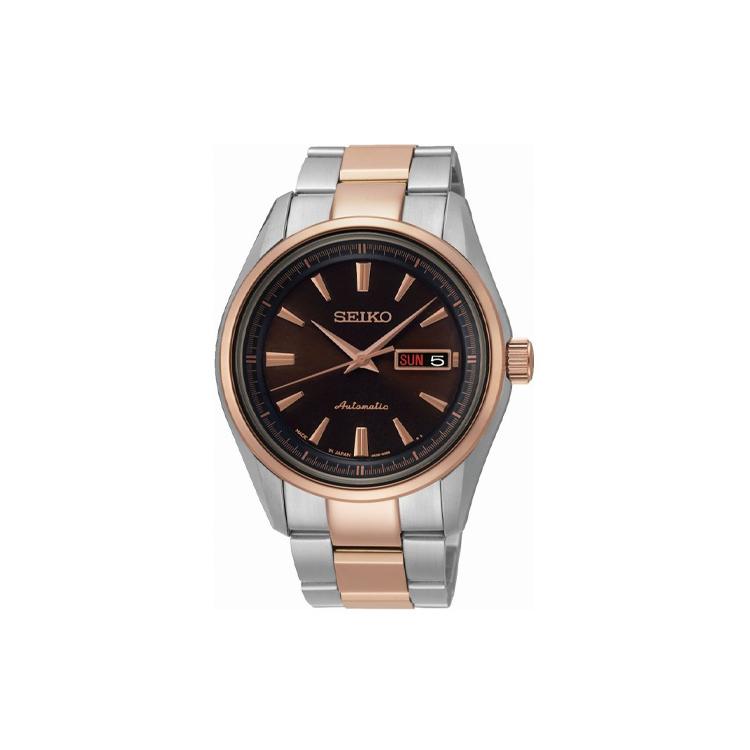 

SEIKO Navigation Collection 100m Water Resistant Automatic Mechanical Movement Gold Plated Strap SRP536J1 Rose Gold Watch Case
