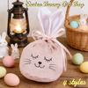 10PCS Easter Bunny Gift Bags Velvet Rabbit Pouch for Valentines Chocolate Candy Wedding Birthday Party Favor Packing