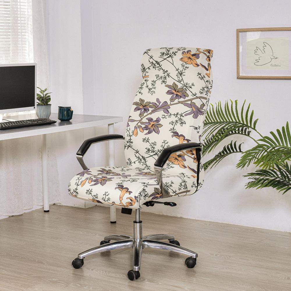 Funda para silla con cremallera de oficina, funda giratoria para silla de Hotel, reposabrazos unidos, funda protectora elástica para silla de jefe