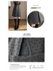 Woolen Women's A-line Pleated Skirt - 2025 Dark Gray Mid-Length Autumn/Winter Collection