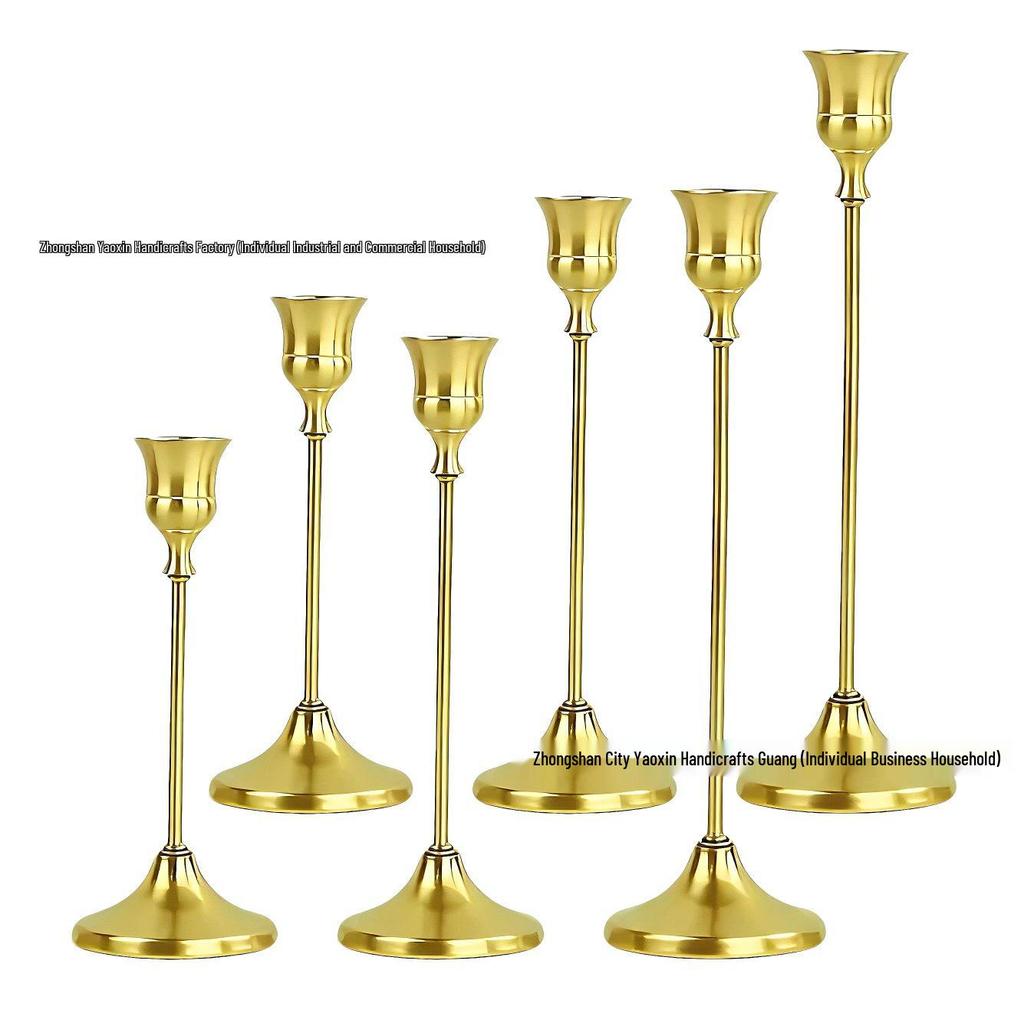 European Minimalist Candlestick Ornament for Candlelight Dinner & Wedding Décor