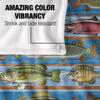 JQ Licensing Silky Patterned Fishing Supersoft Blanket