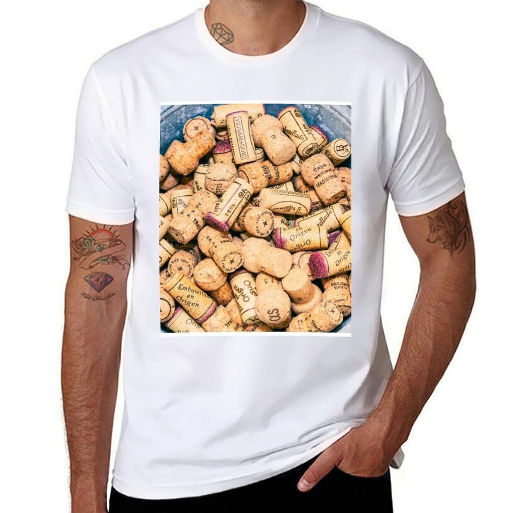 Wine Corks In Metal Tub Tshirt Sports Casual Breathable Tee Shirt Tshirt