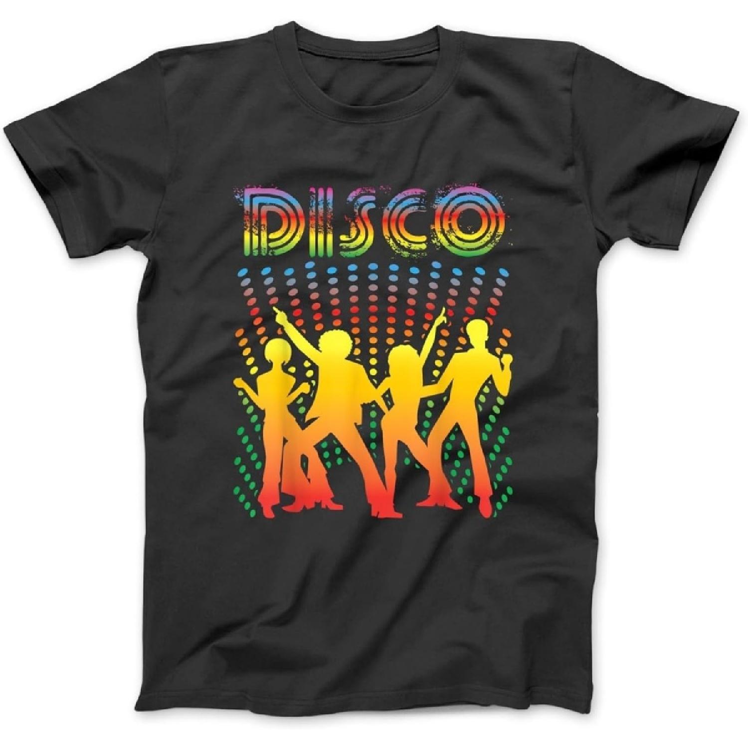 Футболка в стиле диско - Винтажная ретро-футболка для танцев в стиле диско WTE Мужская Женская Унисекс С длинным рукавом, Свитшот Майка Черная S