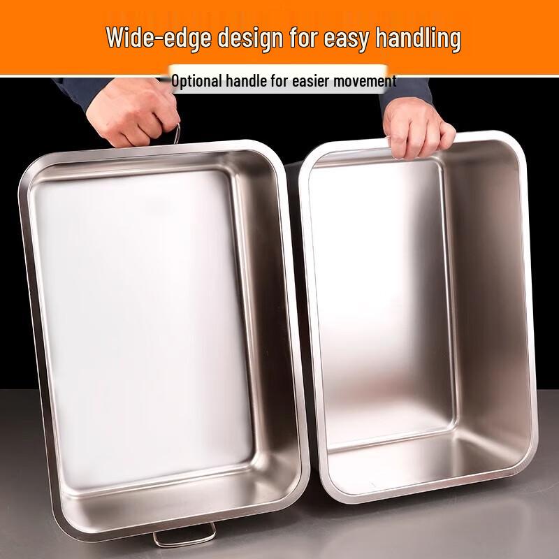 FATTBAO Hluboká obdélníková nerezová mísa