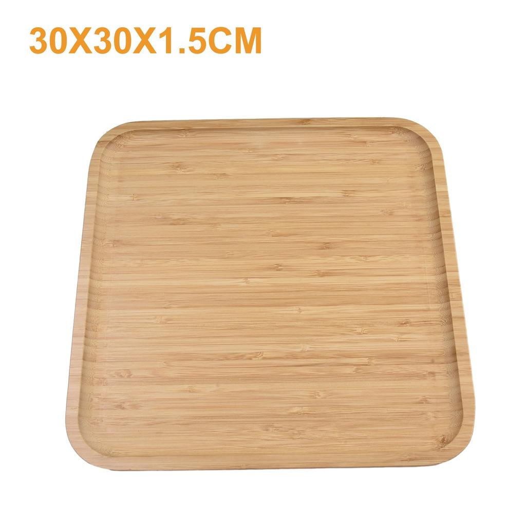 Kitchen Square Bamboo Serving Tray Tableware Tray Long Lasting Durability