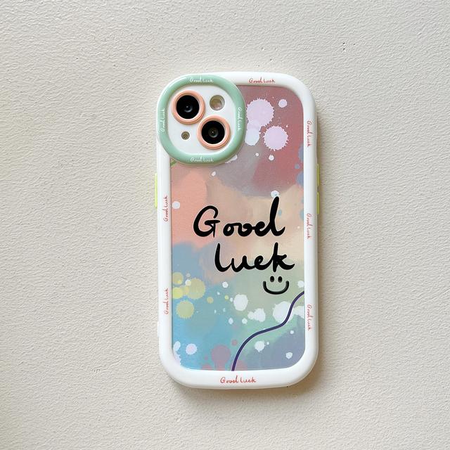 

Противоударный чехол-бампер с милой улыбкой и забавным письмом для Iphone 14 13 12 11 Pro Max, Мягкая силиконовая задняя крышка с мультяшным смайликом For iPhone 14Pro Max