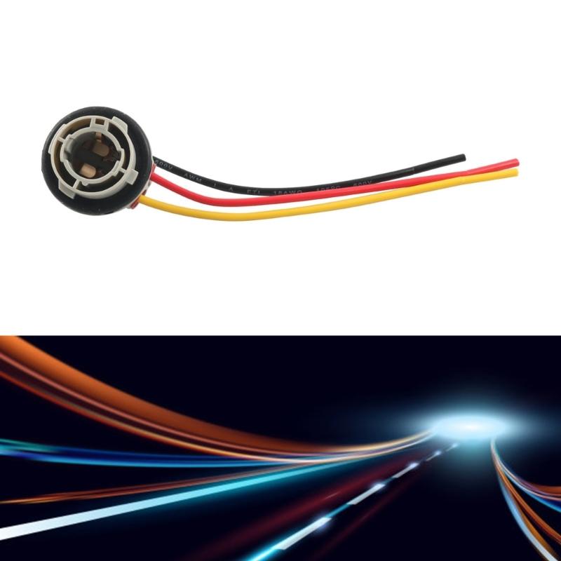 LED Bulb Socket Plugs Connector Metal & Plastic Brake Light Socket Harness for Reliable Tail & Brake Light Performances