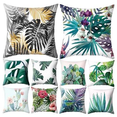 Tropical Plant Leaf Case Cactus Throw Pillow Sofa Cushion Cover Bed