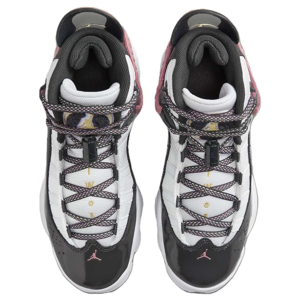 Air Jordan Jordan 6 Rings GS White Red Stardust Kids Sneakers Vapor-Green Anthracite DV3178-101