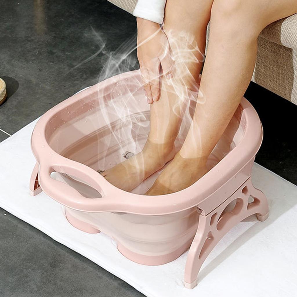 Foot Soaking Bath Basin Foldable Portable Roller Design SPA Massage Bucket for Relieving Feet Pain
