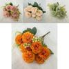 Silk Fabric 7branch Fulu Carnation Artificial Flower Bundle For Party Decoration And Photography Props
