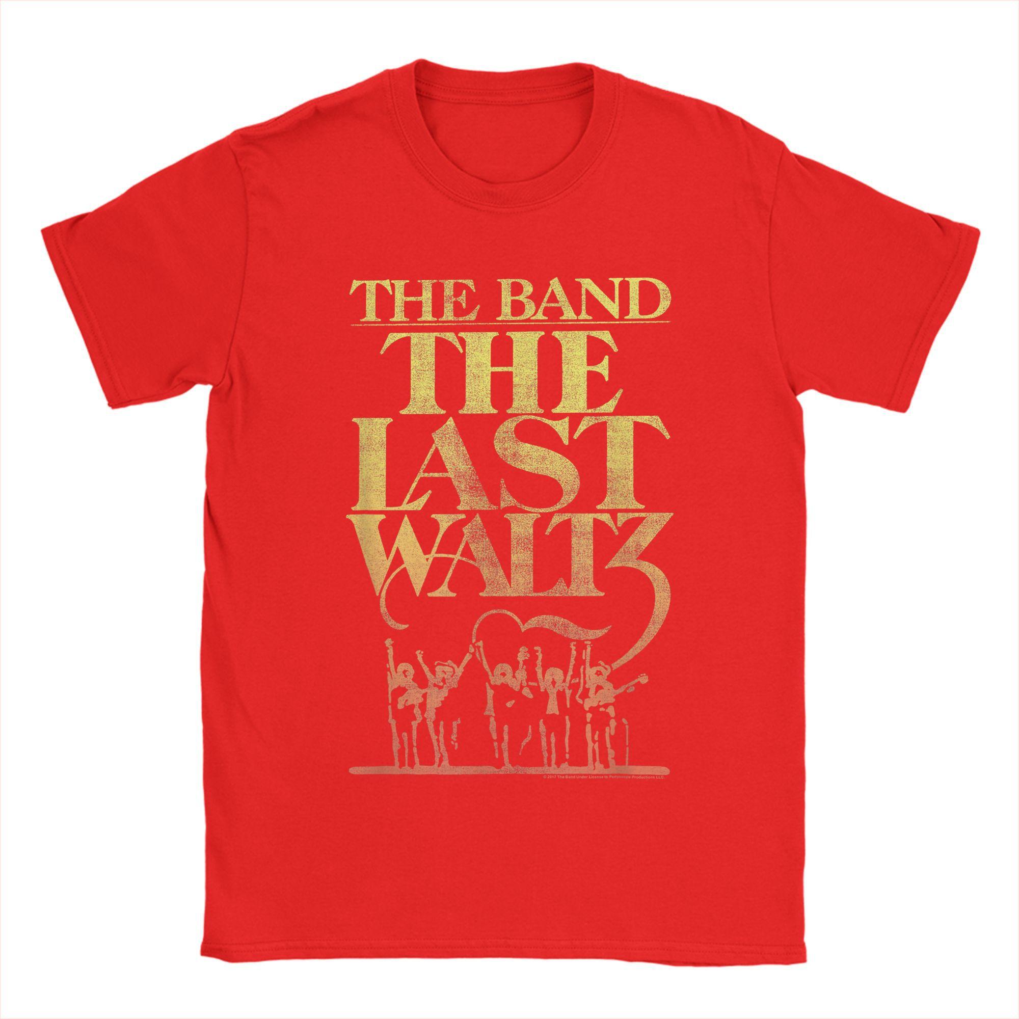 ФУТБОЛКА МУЖСКАЯ THE BAND THE LAST WALTZ Смешная 100% Хлопок Летняя С Круглым Вырезом Модные Футболки Оптовая Продажа Свободные Топы S