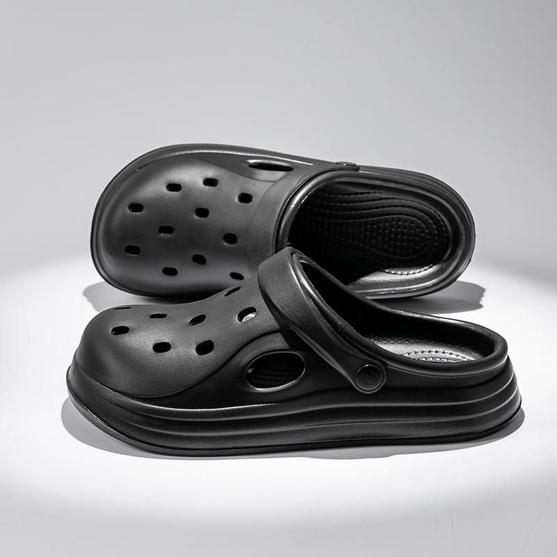 Men's 2024 EVA Anti-Slip Closed-Toe Beach Shoes - Odor-Resistant Summer Slippers for Couples