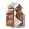 Neue Winterwesten Herren Fleece Warme Ärmellose Jacke Lässig Herren Einfarbige Weste Dick Mode Stehkragen Reißverschluss Weste Oberbekleidung