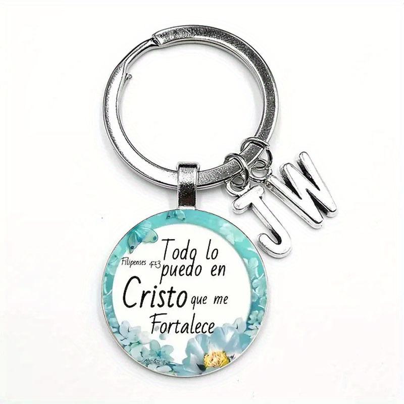 JW Alphabet He Will JWORG Time Gemstone Keychain JW Keyring Jesus Keychain