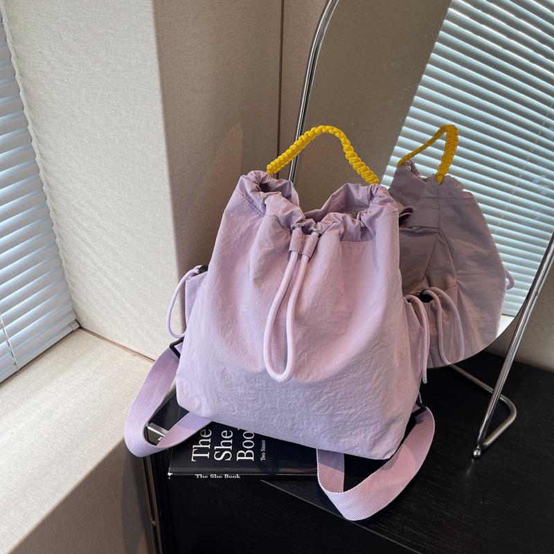 Drawstring Backpack Female Large Capacity Leisure Student Class School Bag Mountaineering Bag Travel Backpack