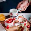 Coffee and Milk Seasoning Dish, Creative and Cute Ceramic Milk Cup, 50ml Mini Milk Pot with Seasoning Handle