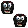 2PCS Cartoon Car Headrest Covers Exaggerated Car Seat Headcover  Halloween Christmas Holiday