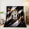 Black and Gold Juventus Designed Flannel Blanket for Bedroom, Living Room, Sofa, and Nap
