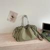 Einfarbige Kordelzug-Handtasche Damen-Schultertasche Große Kapazität Pendler-Crossbody-Tasche