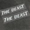2pcs THE BEAST Motorcycle Stickers Waterproof for Motorcycle Helmet Fairing Fuel Tank Car Window Scooters Universal Vinyl Decals