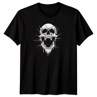 Screaming Skull Graphic Skull Art Skulls Mens T-Shirt Dark Design