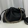 New Luojia High-quality Cloud Bag Pleated Sweet Drawstring Blessing Single-shoulder Cross-body Female