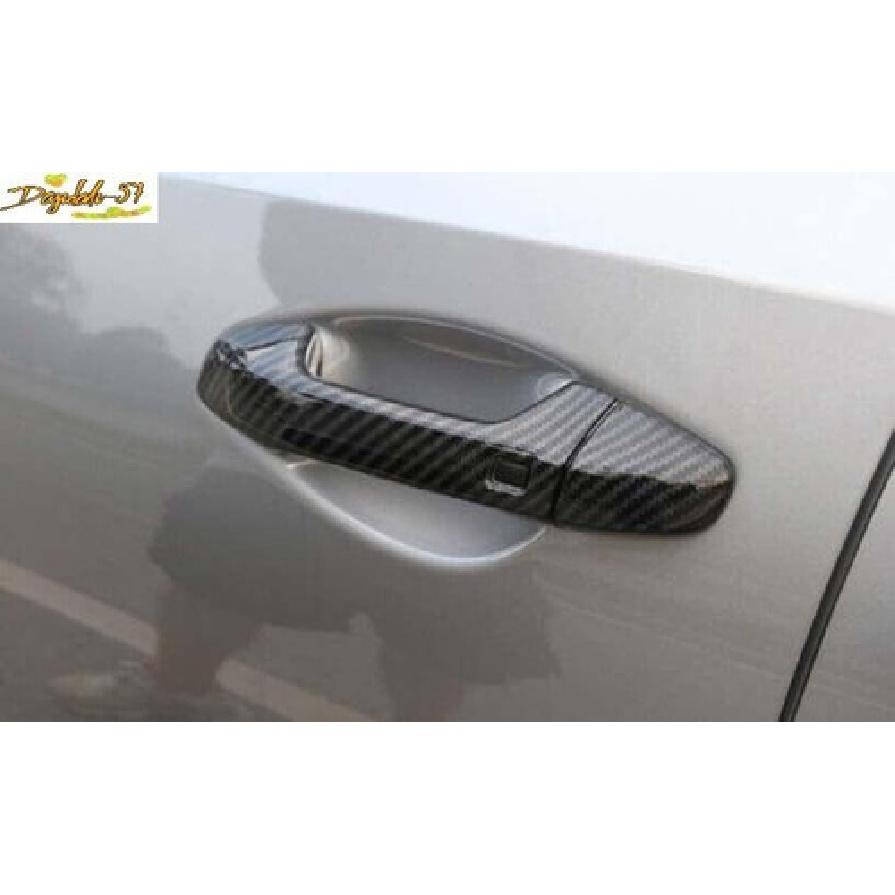 Carbon Fiber Abs Exterior Outside Door Handle Cover Trim For Kia Forte -