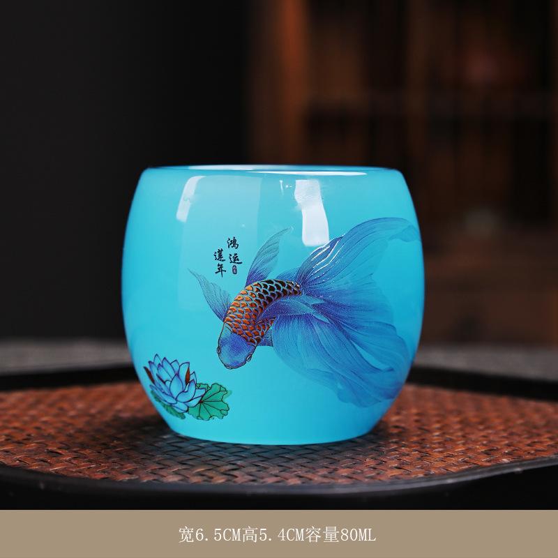 Pembe Kadın Seramik Master Home Kung Fu Çay Bardağı Tekli Yeşim Tadım Fincanı Toptan