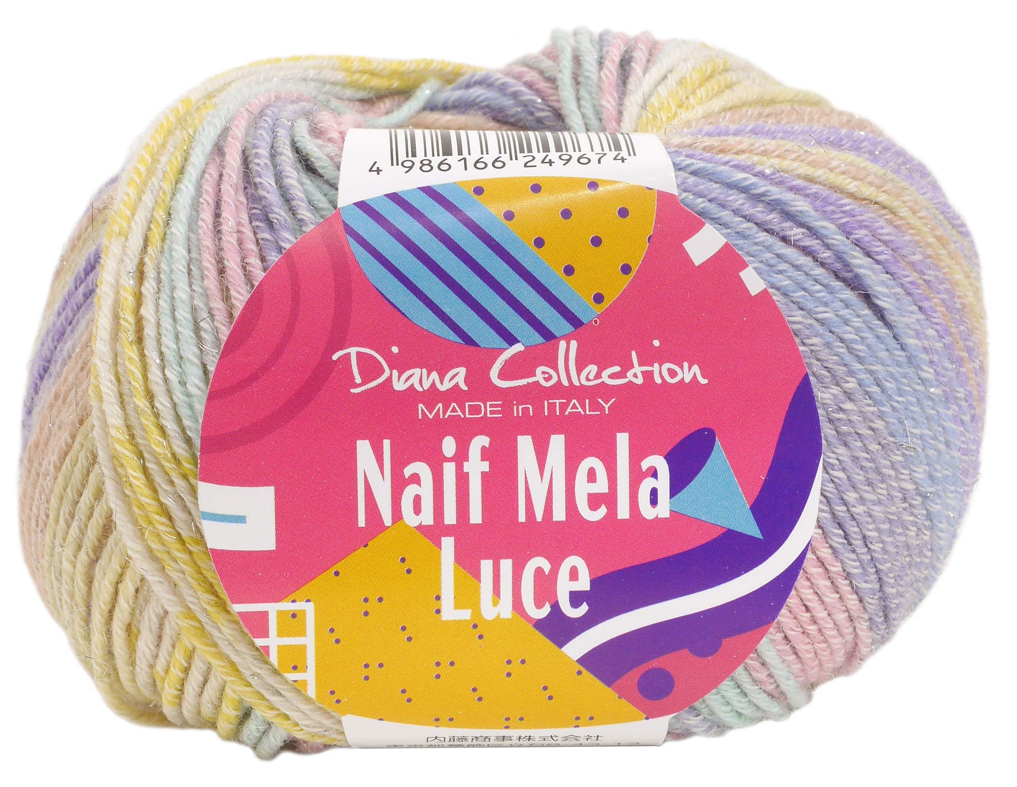 

DIANA Knife Mela Luce Yarn Gota Multi Series 50g 150m 10 Ball Set Col.901 Approx. F-60