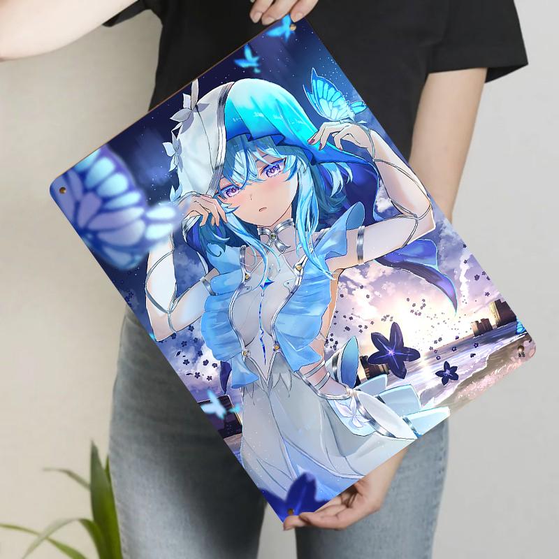 

Anime Girl Metal Tin Sign Cartoon Character Wall Art Home Decor Living Room Bedroom Decoration Poster 20x30cm（7.8x11.8inch）