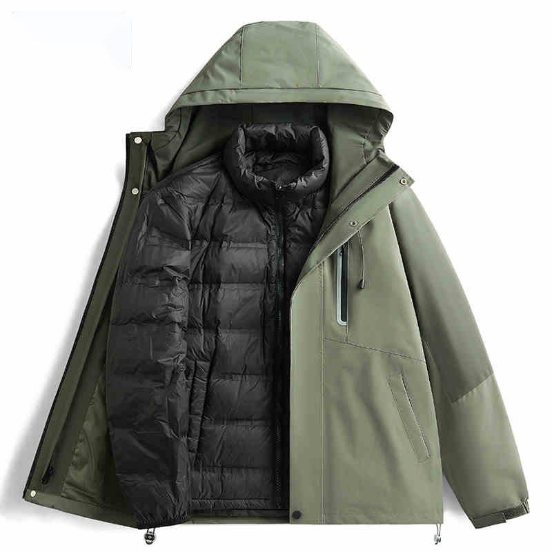 Camel HJCAMEL Women's 3-in-1 Autumn/Winter Windproof Waterproof Down Jacket