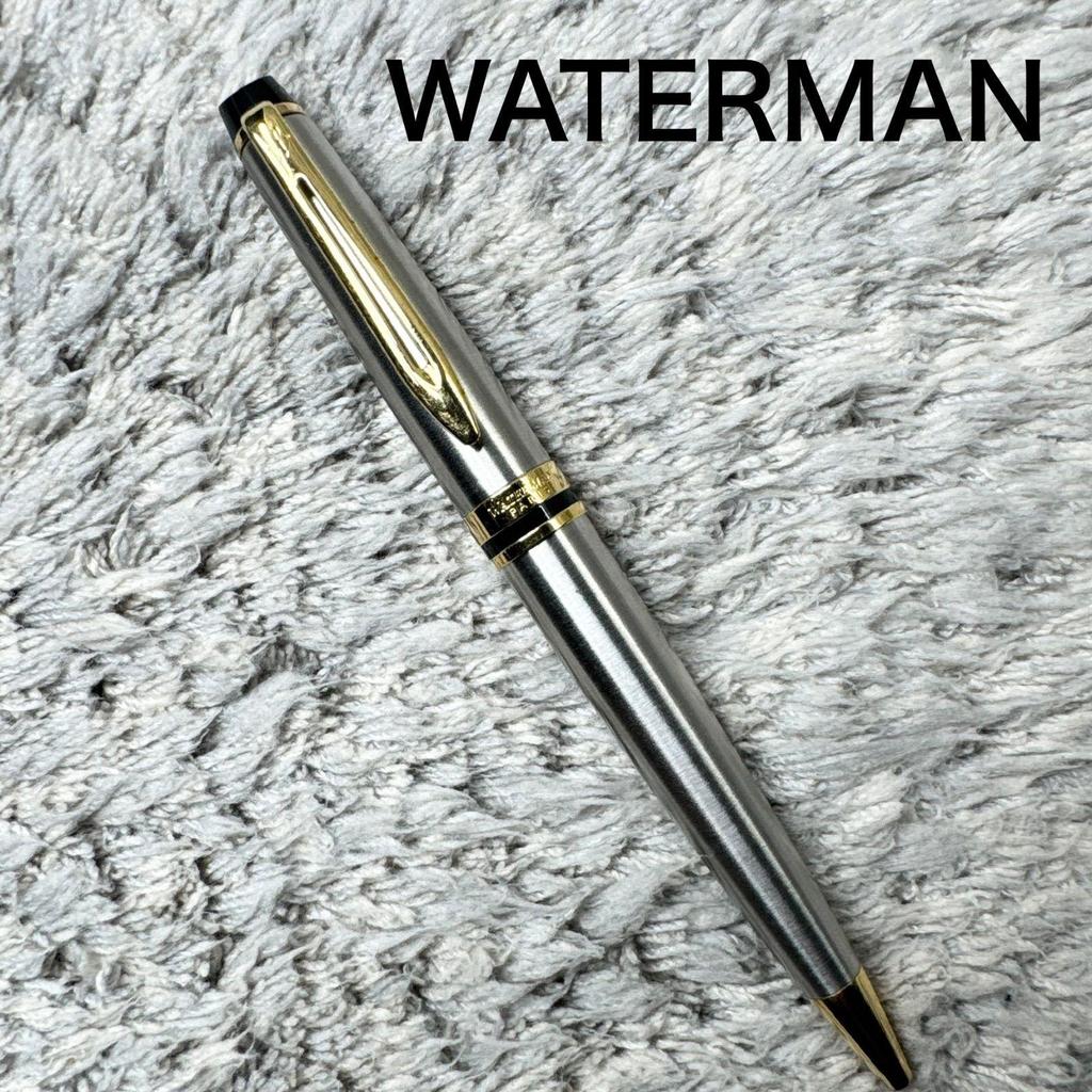 Used WATERMAN Ballpoint Pen Silver Gold