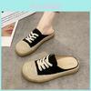 Stylish Spring Summer Womens Fisherman Shoes Trendy Backless Lace-up Casual Slippers