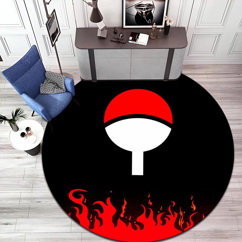 Famous cartoon NARUTO protagonist Uzumaki Naruto round carpet soft home decoration anti-slip door mat outdoor picnic mat carpet M4