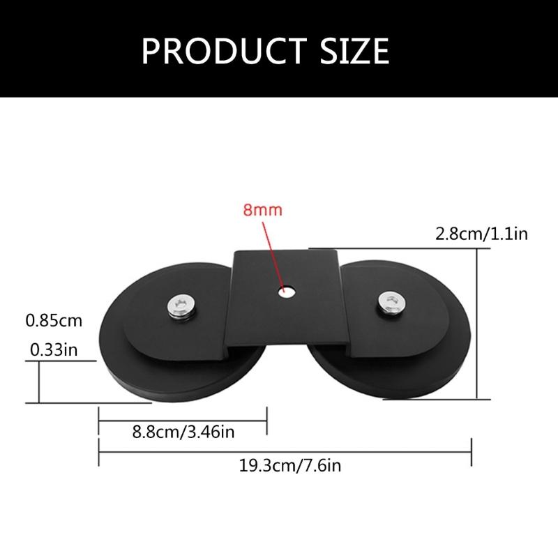 Universal Magnetic Sucker Expansion Base Magnetic Suction Base for Vehicle Rooftop Equipment Fixation Metal Material