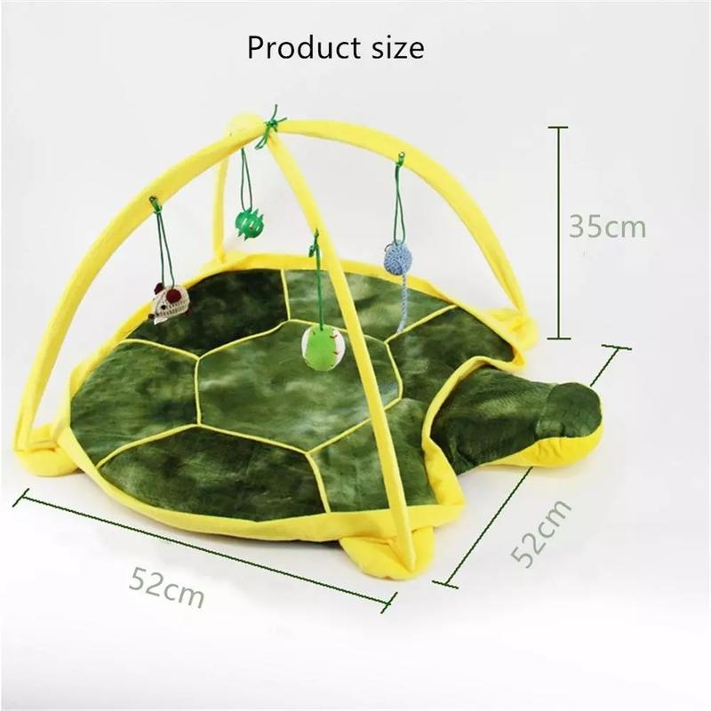 52x35cm cat play mat cat tent activity center with hanging cat toy ball mouse outdoor pet bed cat play tent easy to carry