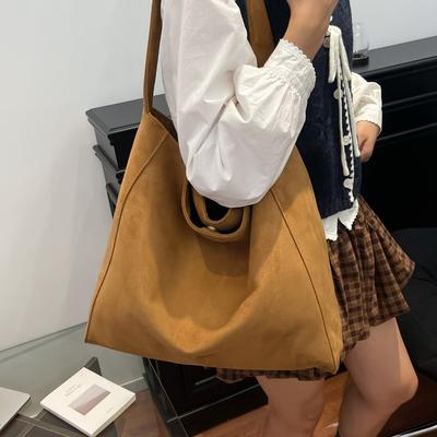Bolso bandolera de gran capacidad para mujer, bolso tote de viaje moderno y retro, bolso de axila sencillo y de alta gama