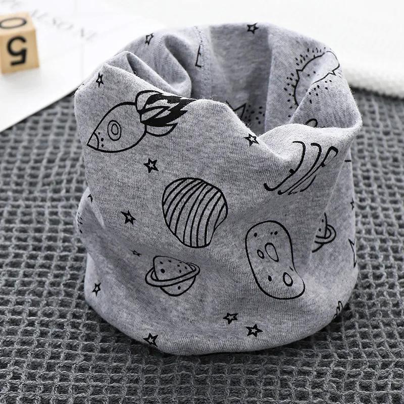Autumn Spring New Cotton Baby Scarf Children Snood Cartoon Kids Scarfs Boys Girls Neck Ring Scarves Collar Warm Neckerchief