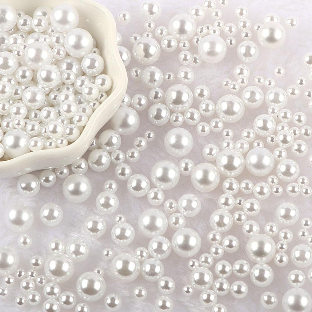 3-10mm 10g No Hole ABS Imitation Pearl Bead Round Plastic Acrylic Spacer Bead for DIY Jewelry Making Findings