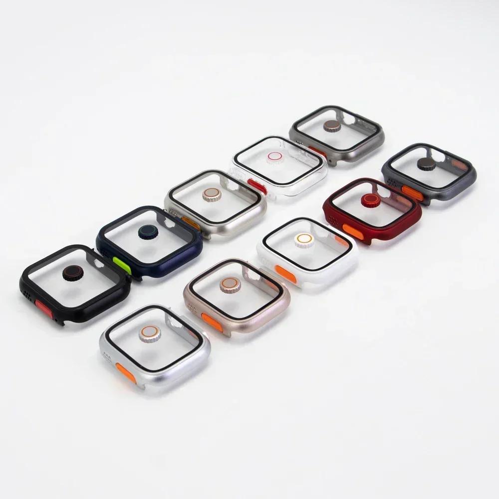 Armband i rostfritt stål + Ultrafodral för Apple Watch-band 10 42 mm 46 mm 44 mm 45 mm 41 mm 40 mm metallarmband för iwatch-serien 9 8 7 6 SE